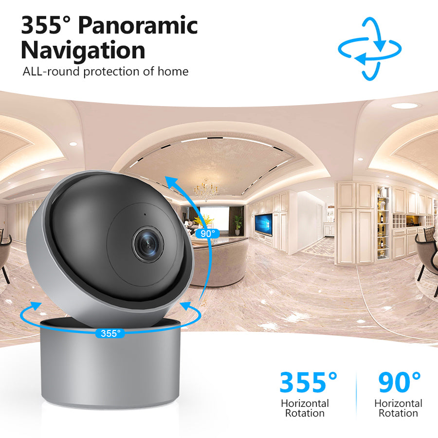 IQVUE AI Camera Indoor Pan Tilt Home 5G&2.4GHz Wi-Fi Security Camera