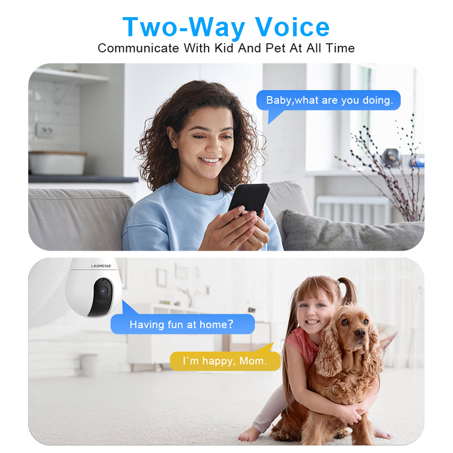 IQVUE AI camera Indoor Pan Tilt Home 5G&2.4Hz Wi-Fi Security Camera