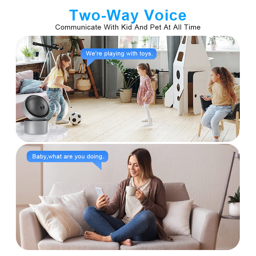 IQVUE AI Camera Indoor Pan Tilt Home 5G&2.4GHz Wi-Fi Security Camera